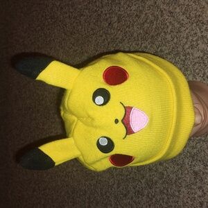 Pokemon Pikachu Cosplay with Ears Knit Hat Beanie Unisex